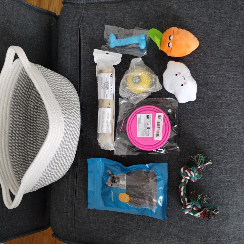 Brand New doggy gift  Toy and Treat Basket